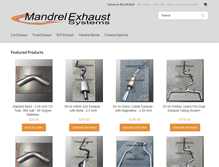 Tablet Screenshot of mandrelexhaustsystems.com